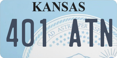 KS license plate 401ATN