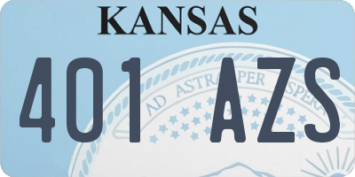 KS license plate 401AZS