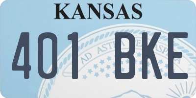 KS license plate 401BKE