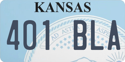 KS license plate 401BLA