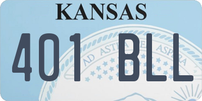 KS license plate 401BLL