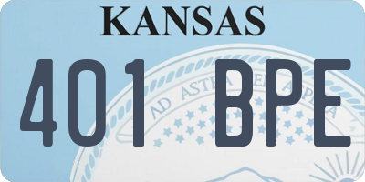 KS license plate 401BPE