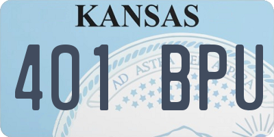 KS license plate 401BPU