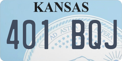 KS license plate 401BQJ