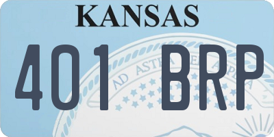 KS license plate 401BRP