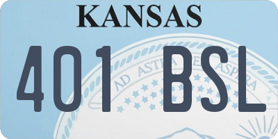 KS license plate 401BSL
