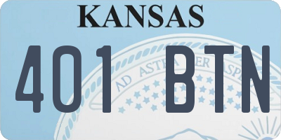 KS license plate 401BTN