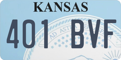KS license plate 401BVF