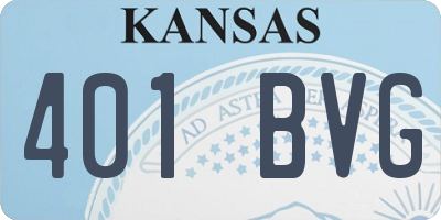 KS license plate 401BVG