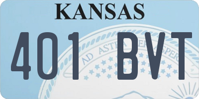 KS license plate 401BVT