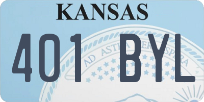 KS license plate 401BYL