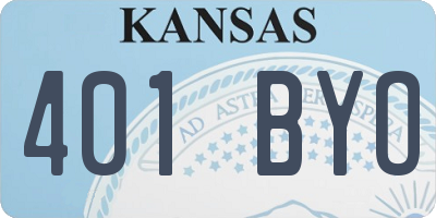 KS license plate 401BYO