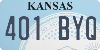 KS license plate 401BYQ