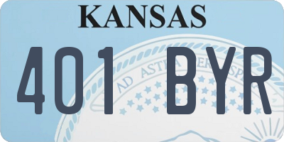 KS license plate 401BYR