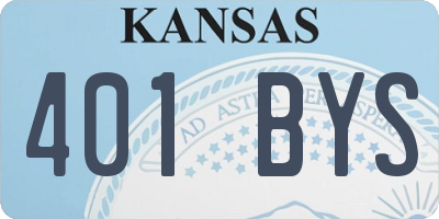 KS license plate 401BYS