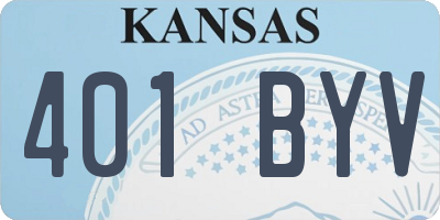 KS license plate 401BYV