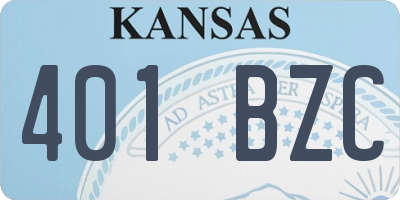 KS license plate 401BZC