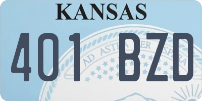 KS license plate 401BZD