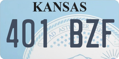 KS license plate 401BZF