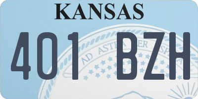 KS license plate 401BZH