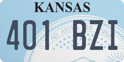 KS license plate 401BZI