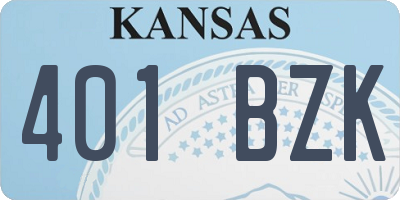KS license plate 401BZK