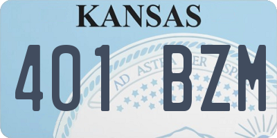 KS license plate 401BZM