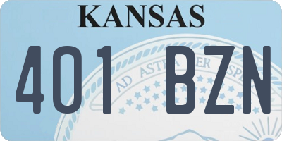 KS license plate 401BZN