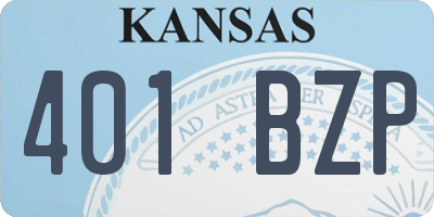 KS license plate 401BZP