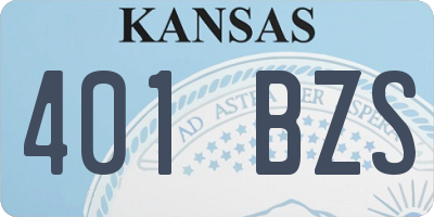 KS license plate 401BZS
