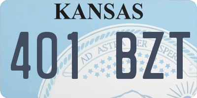 KS license plate 401BZT