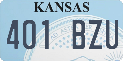 KS license plate 401BZU
