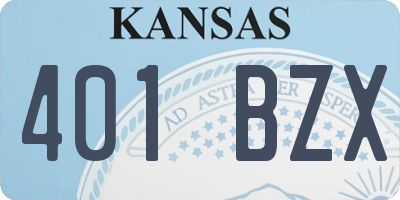 KS license plate 401BZX