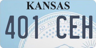 KS license plate 401CEH