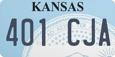 KS license plate 401CJA