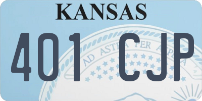 KS license plate 401CJP