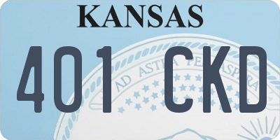 KS license plate 401CKD