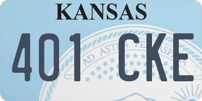 KS license plate 401CKE