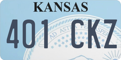 KS license plate 401CKZ