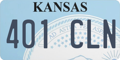 KS license plate 401CLN
