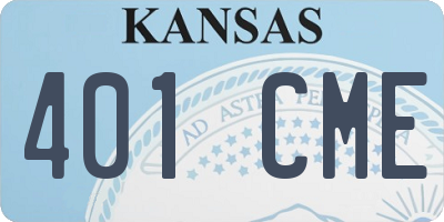 KS license plate 401CME