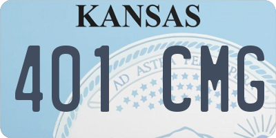 KS license plate 401CMG