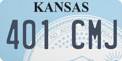 KS license plate 401CMJ