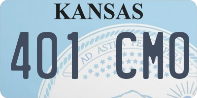 KS license plate 401CMO