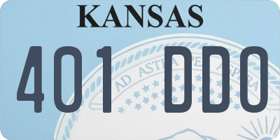 KS license plate 401DDO