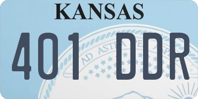 KS license plate 401DDR