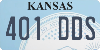 KS license plate 401DDS