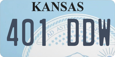KS license plate 401DDW