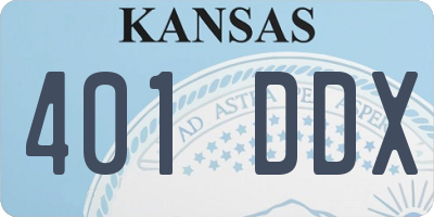 KS license plate 401DDX