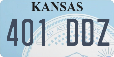 KS license plate 401DDZ